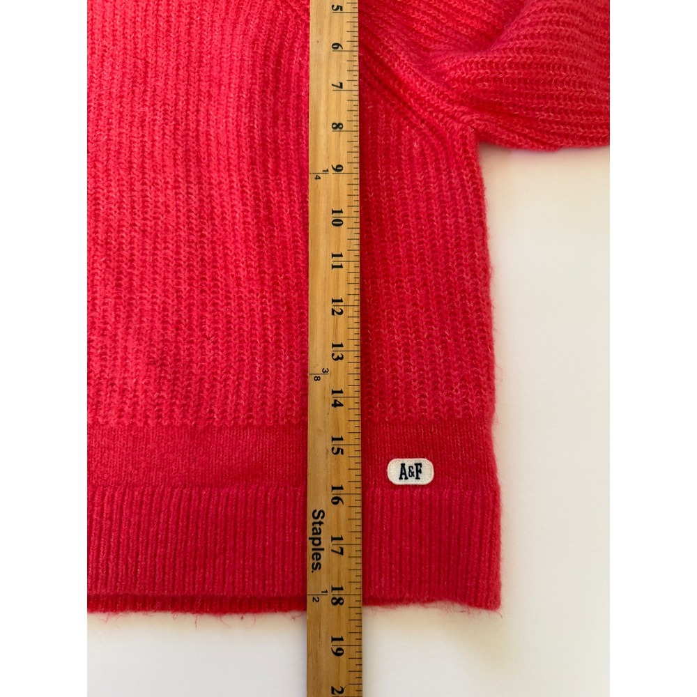 Abercrombie & Fitch Womens  Ribbed‎ Knit Hooded Sweater Cropped Size XS Preppy - Picture 6 of 10